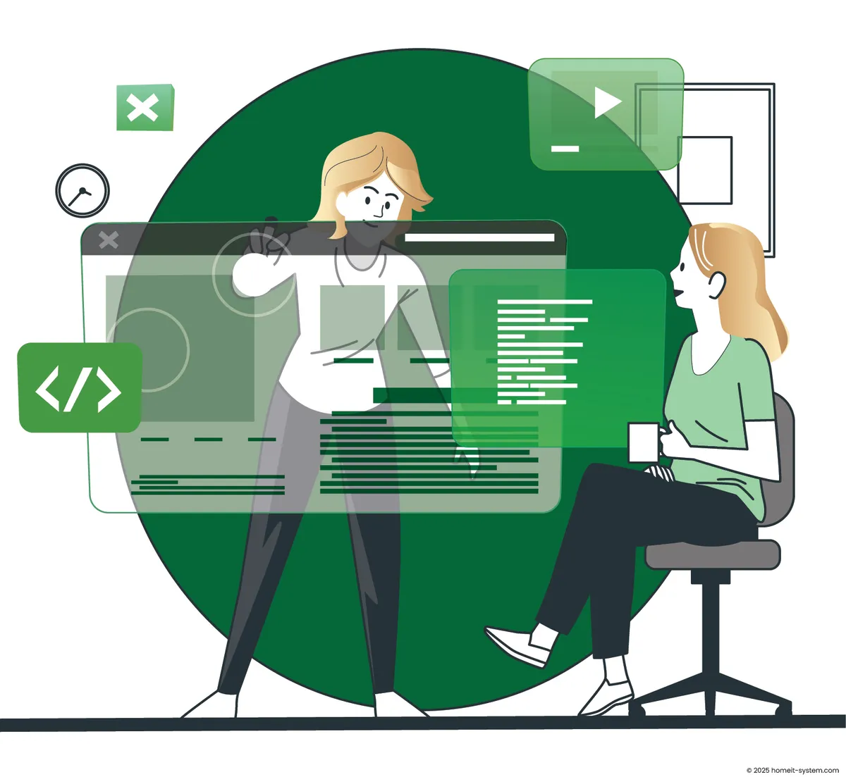 Illustration zur Individualsoftware  Maßgeschneiderte Lösungen für Unternehmen