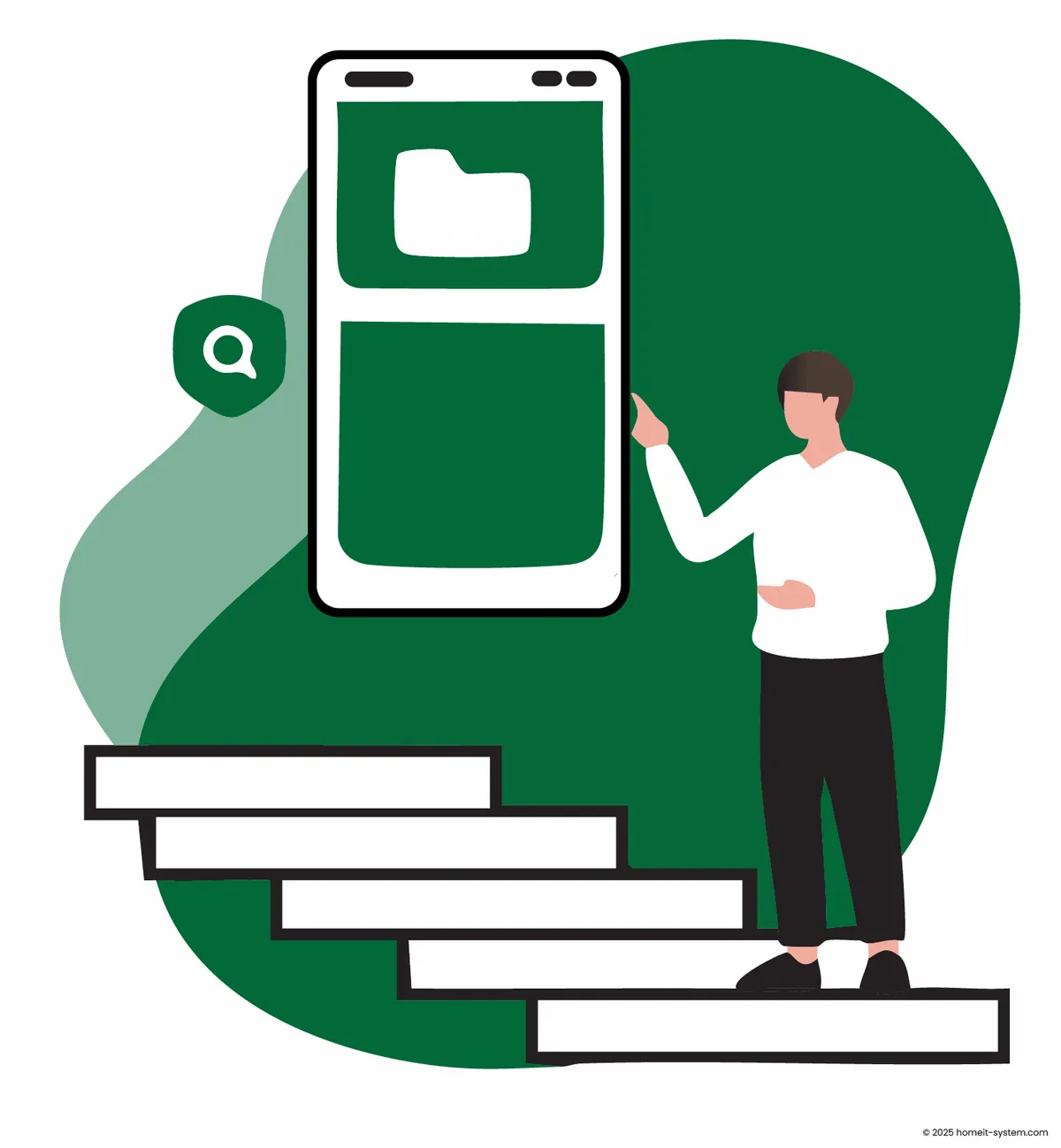 Illustration zur effizienten Webentwicklung  Schnelle und qualitativ hochwertige Webseiten